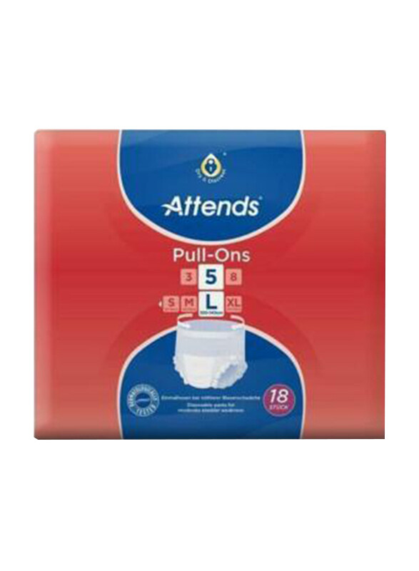 

Attends Pull Ons 5 Adult Diaper, 18 Pieces, Large