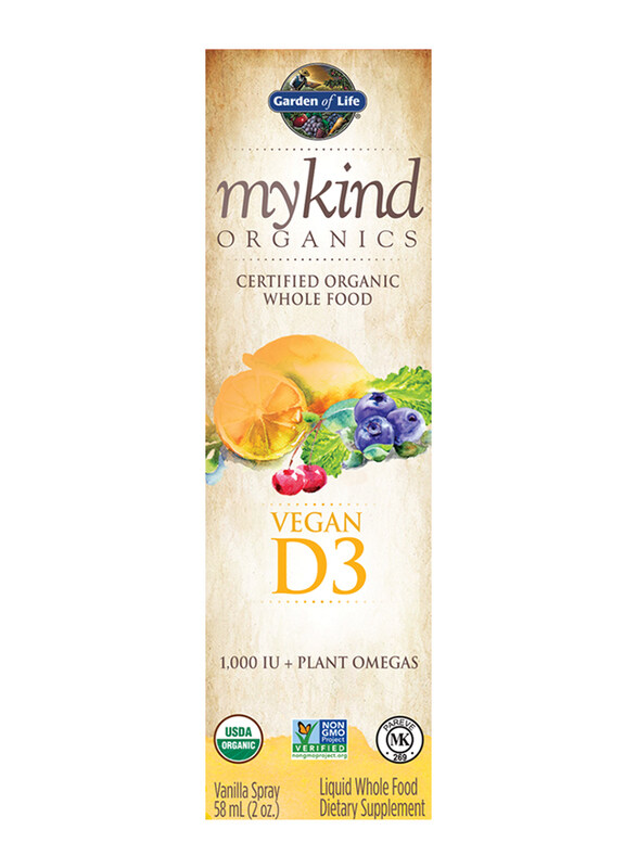 

Garden of Life Mykind Organics Vegan D3 Organic Vanilla Spray 1000 lu Supplements, 58ml