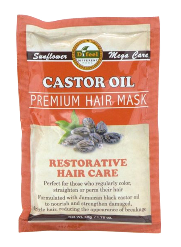 Difeel Castor Oil Premium Hair Mask for All Hair Types, 50gm
