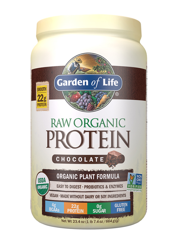 Garden of Life Raw Organic Protein Powder, 664gm, Chocolate Cacao