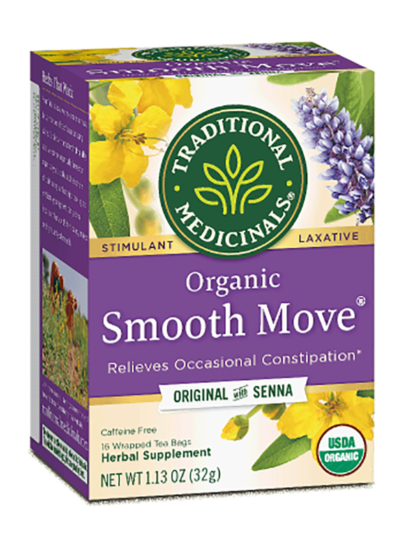 Traditional Medicinals Organic Smooth Move Herbal Tea, 16 Tea Bags