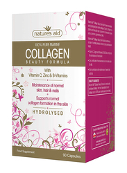 Natures Aid Collagen Beauty Formula with Vitamin C, Zinc & B-Vitamin Food Supplement, 90 Capsules