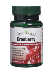 Natures Aid Cranberry Food Supplement, 5000mg, 30 Tablets