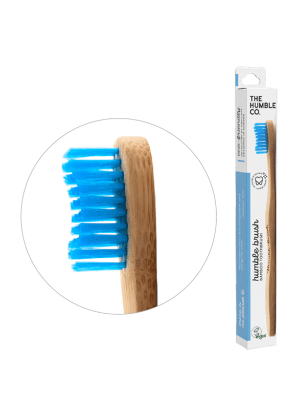 The Humble Co Humble Bamboo Toothbrush, Blue, Medium Bristles