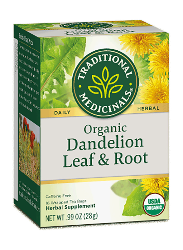 Traditional Medicinals Organic Dandelion Leaf & Root Herbal Tea, 16 Tea Bags