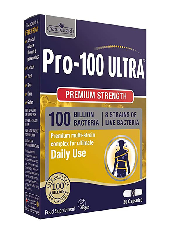 

Natures Aid Pro-100 Ultra Food Supplement, 30 Capsules