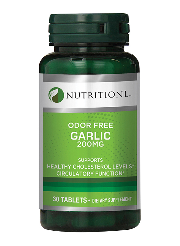 Nutritionl Odor Free Garlic Dietary Supplement, 200mg, 30 Tablets