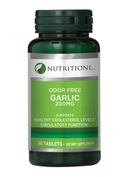 Nutritionl Odor Free Garlic Dietary Supplement, 200mg, 30 Tablets