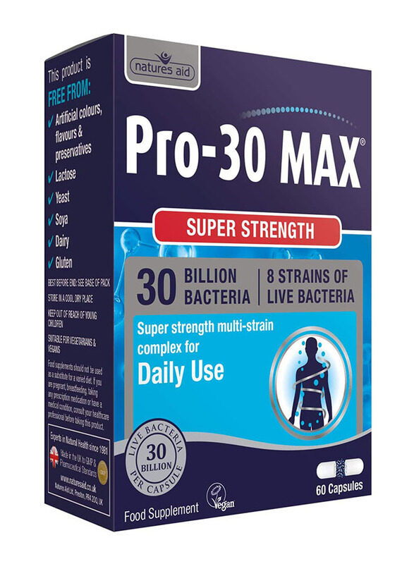 

Natures Aid Pro-30 Max Food Supplement, 60 Capsules