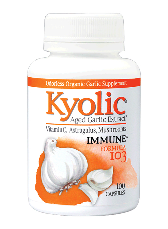 Kyolic Aged Garlic Extract Immune Formula 103 Supplements, 100 Capsules