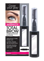 Cover Your Gray Total Brow Eyebrow Sealer & Color, 10gm, Black
