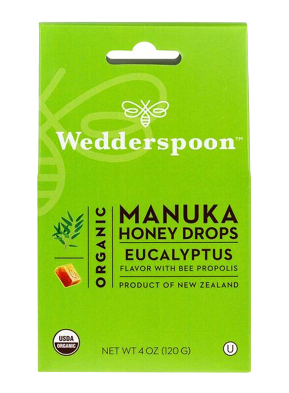 

Wedderspoon Organic Eucalyptus Manuka Honey Drop, 120g