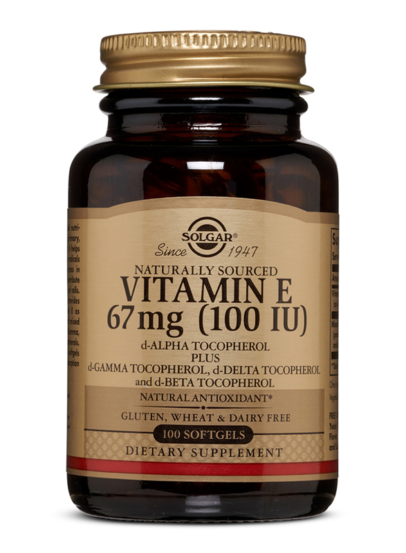 Solgar Vitamin E Mixed Dietary Supplement, 67mg (100iu), 100 Softgels
