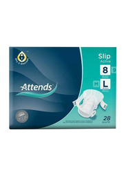 Attends Slip Active 8 Adult Diaper, 28 Pieces, Large