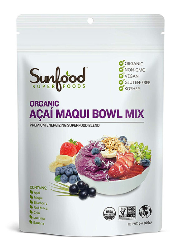 

Sunfood Superfoods Organic Acai Maqui Bowl Mix, 170g, Acai Berry