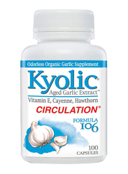 Kyolic Aged Garlic Extract Circulation Formula 106 Supplements, 100 Capsules