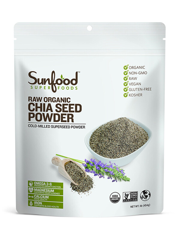 

Sunfood Superfoods Raw Organic Chia Seed Powder Herbal Supplement, 454gm