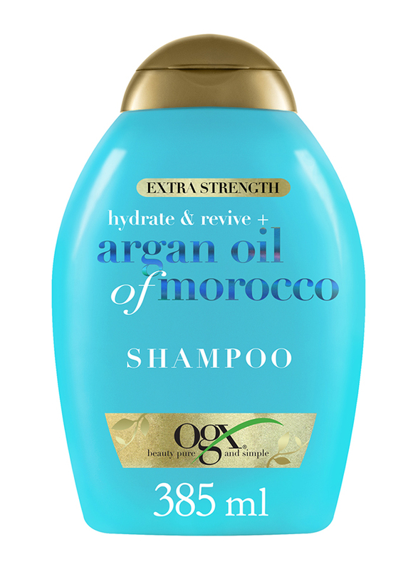 Ogx Extra Strength Hydrate & Revive+ Argan Oil of Morocco Shampoo for Dry/Damaged/Brittle Hair, 385ml