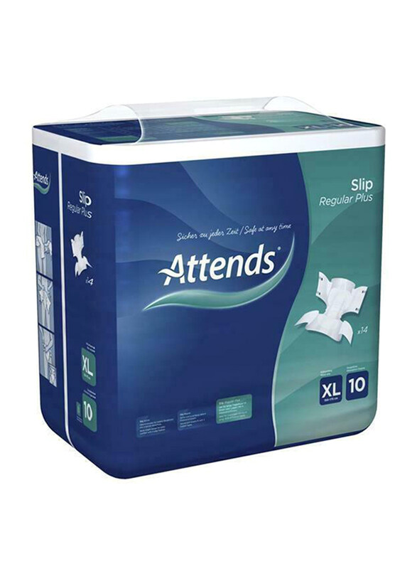 

Attends Slip Regular Plus Adult Diaper, 14 Pieces, 10 Extra Large