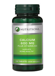 Nutritionl Calcium + Vitamin D3 Dietary Supplement, 600mg, 100 Tablets