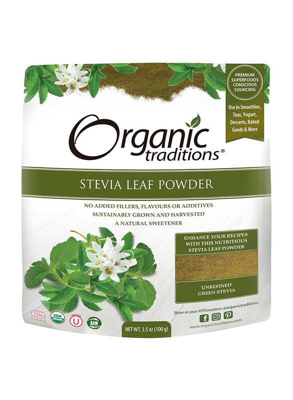 

Organic Traditions Stevia Green Leaf Powder, 100g