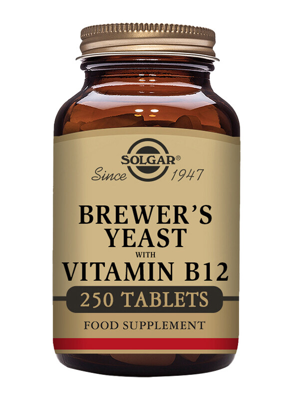 

Solgar Brewer's Yeast Food Supplement with Vitamin B12, 250 Tablets