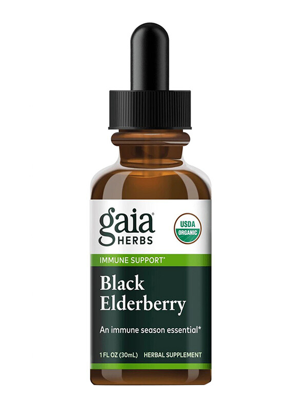 

Gaia Herbs Certified Organic Black Elderberry Herbal Supplement, 30ml