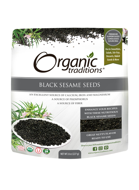 Organic Traditions Black Sesame Seeds, 227g