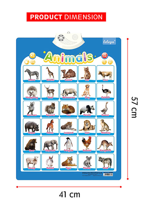 Animal Interactive Poster, Ages 2+