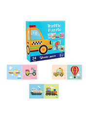 Traffic Wooden Puzzle, 24 Pieces