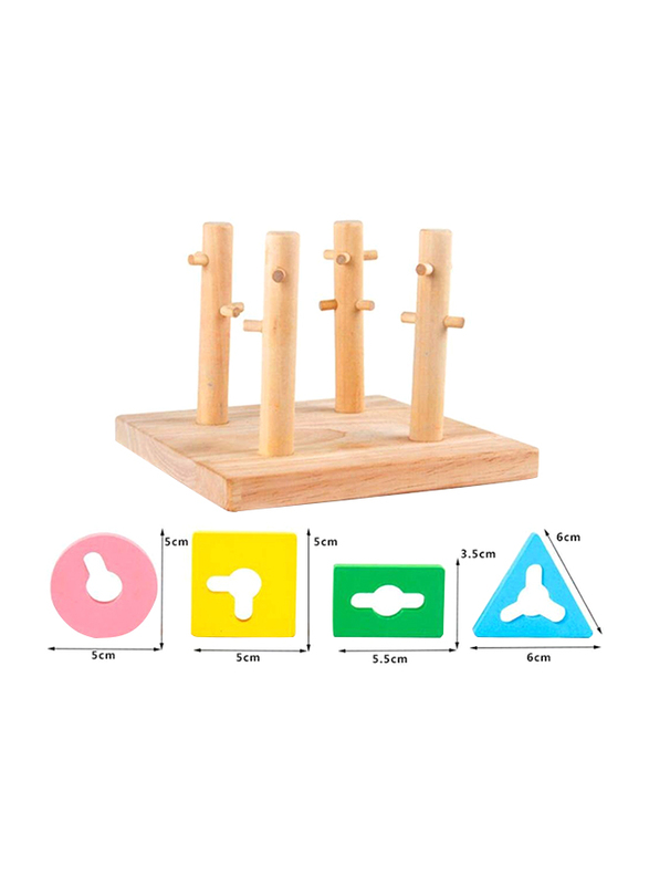 16-Piece Set Stacking Shapes Square Puzzle
