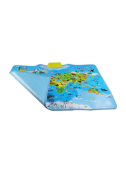 World Map Interactive Poster, Blue