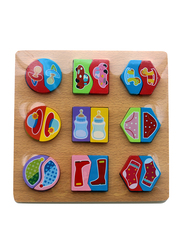 9-Piece Set Baby Paired Shape Puzzle