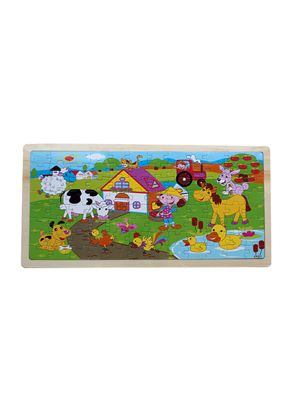 96-Piece Set Wooden Farm Jigsaw Puzzle