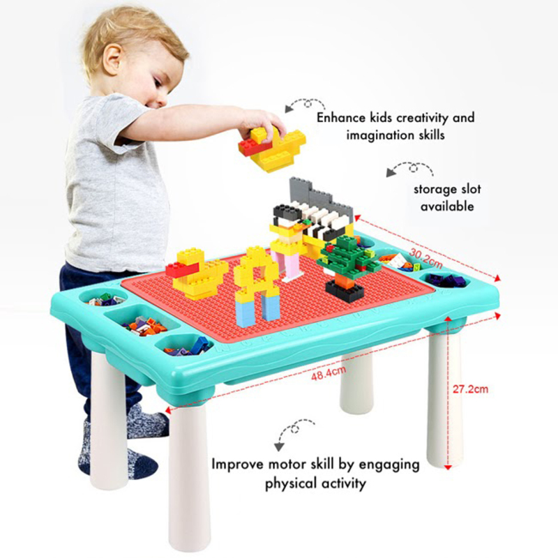 Building Blocks Set, Table Multifunctional, 300 Pieces, Ages 3+