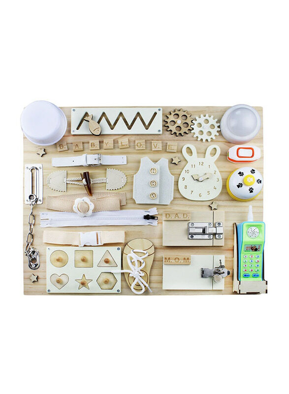 

Generic Busy Board Double Kids Toys, Beige