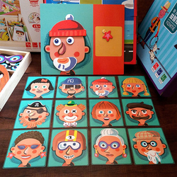 12-Piece Set Faces Dressing Puzzle