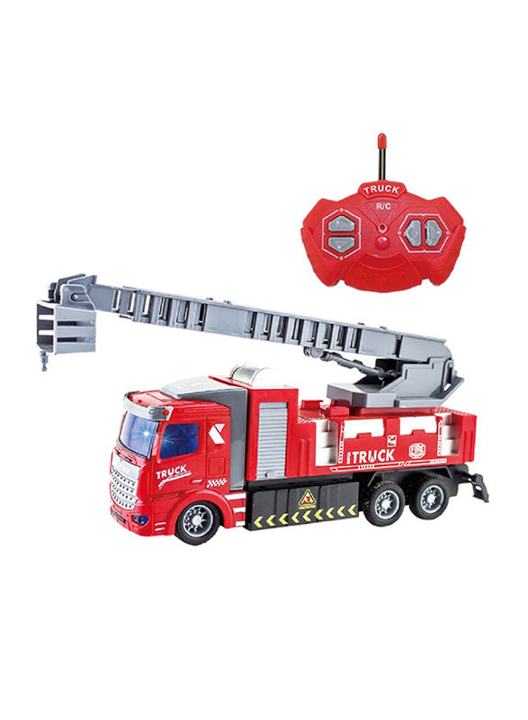 Fire Engine Remote Controlled Toy Truck with Ladder, 2 Pieces
