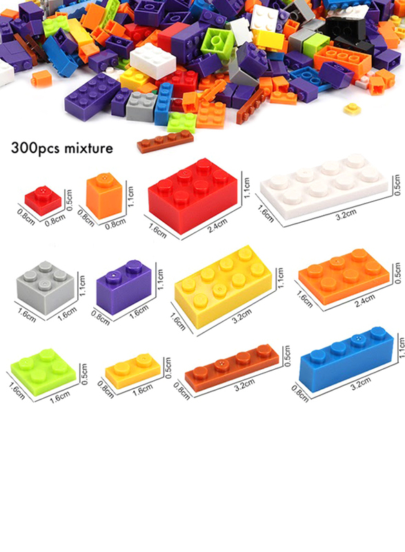 Building Blocks Set, Table Multifunctional, 300 Pieces, Ages 3+
