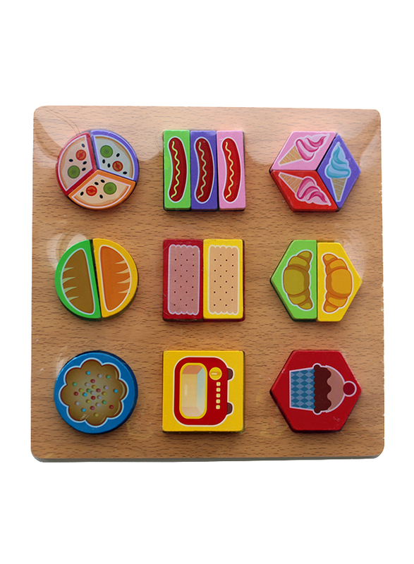 9-Piece Set Paired Food Shape Puzzle