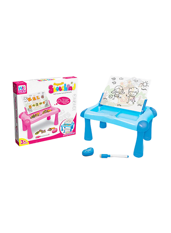 Magnetic Sketchpad Desk, Blue, Ages 3+