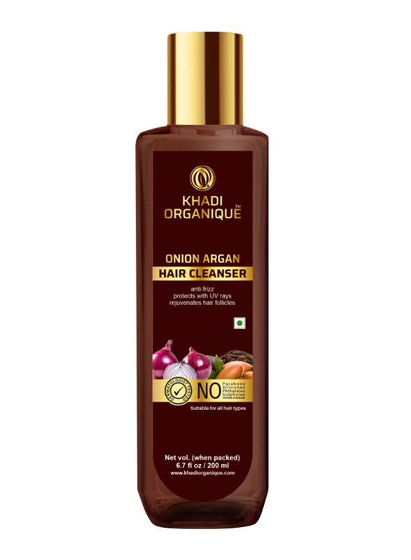 Khadi Organique Onion Argon Hair Cleanser for All Hair Types, 200ml