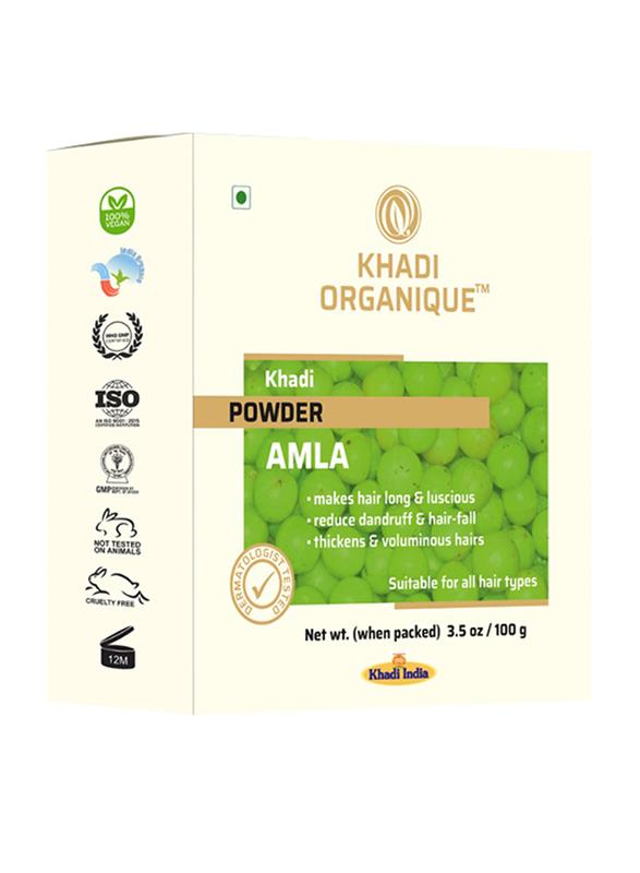 Khadi Organique Amla Hair Powder for All Hair Types, 100gm