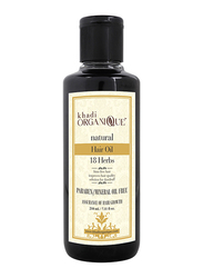 Khadi Organique Natural 18 Herbs Hair Oil with SLS & Paraben Free for All Hair Types, 210ml