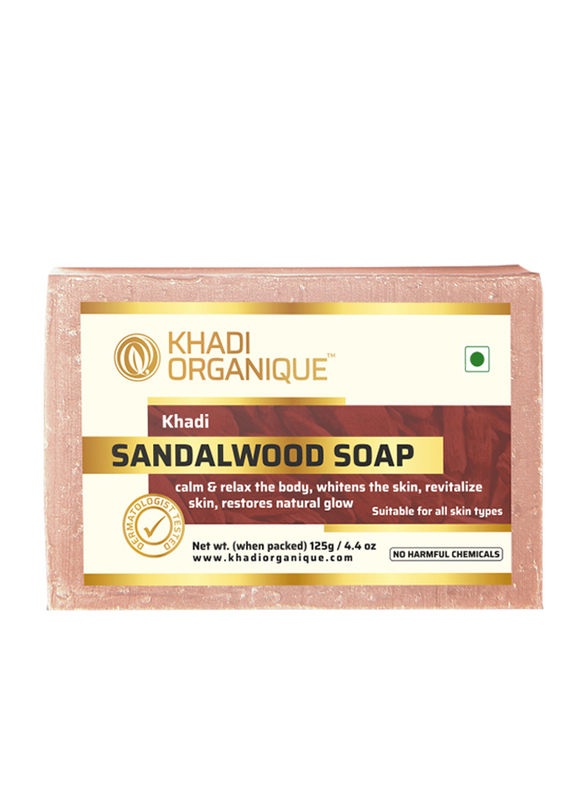 Khadi Organique Natural Handmade Sandalwood Soap, 125gm