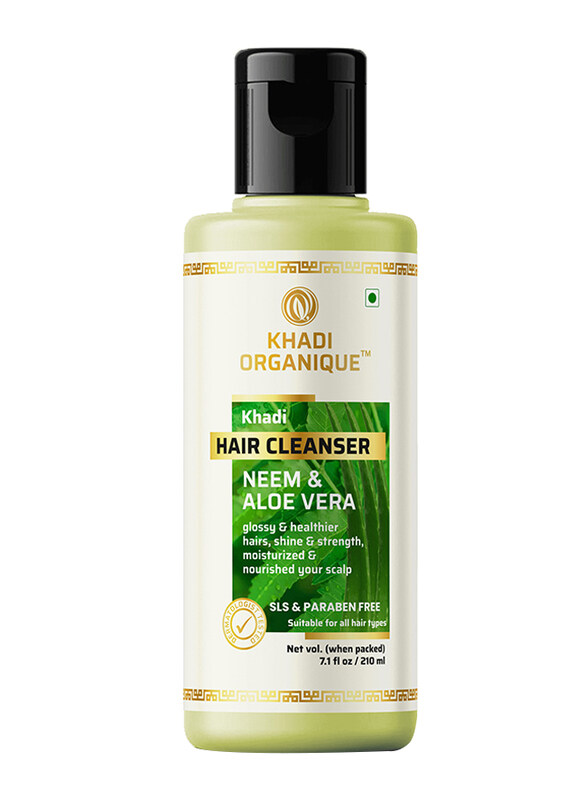 

Khadi Organique Neem & Aloe Vera Hair Cleanser for All Hair Types, 210ml