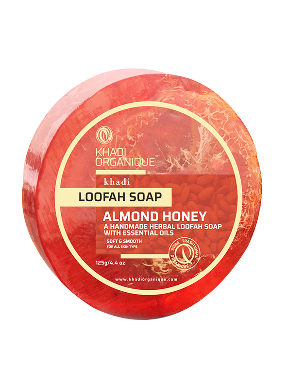 Khadi Organique Almond & Honey Loofah Soap, 125gm