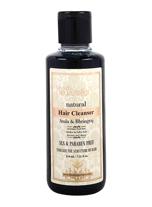 

Khadi Organique Natural Amla & Bhringraj Hair Cleanser with SLS & Paraben Free for All Hair Types, 210ml