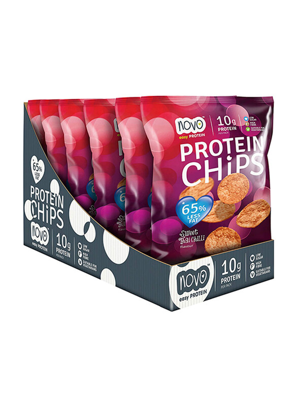 Novo Thai Sweet Chilli Protein Chips, 6 x 30g