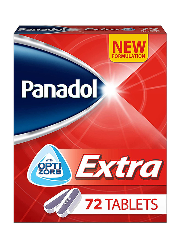 Panadol Extra with Optizorb for Fast Pain Relief, 72 Tablets